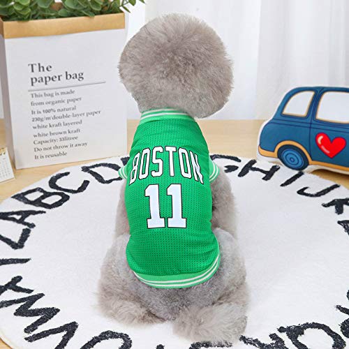 Dog Clothes Basketball Mesh Breathable T-Shirt,Pet Clothes Puppy Sportswear Spring/Summer Fashion Dog Shirt. (Red, X-Large)