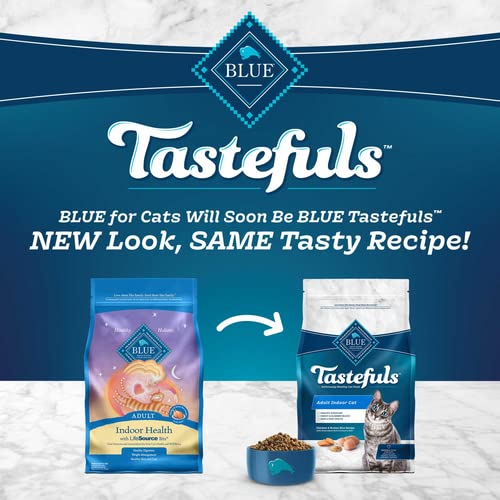 Blue Buffalo Tastefuls Natural Dry Food for Adult Indoor Cats, Chicken & Brown Rice Recipe, 5-lb. Bag