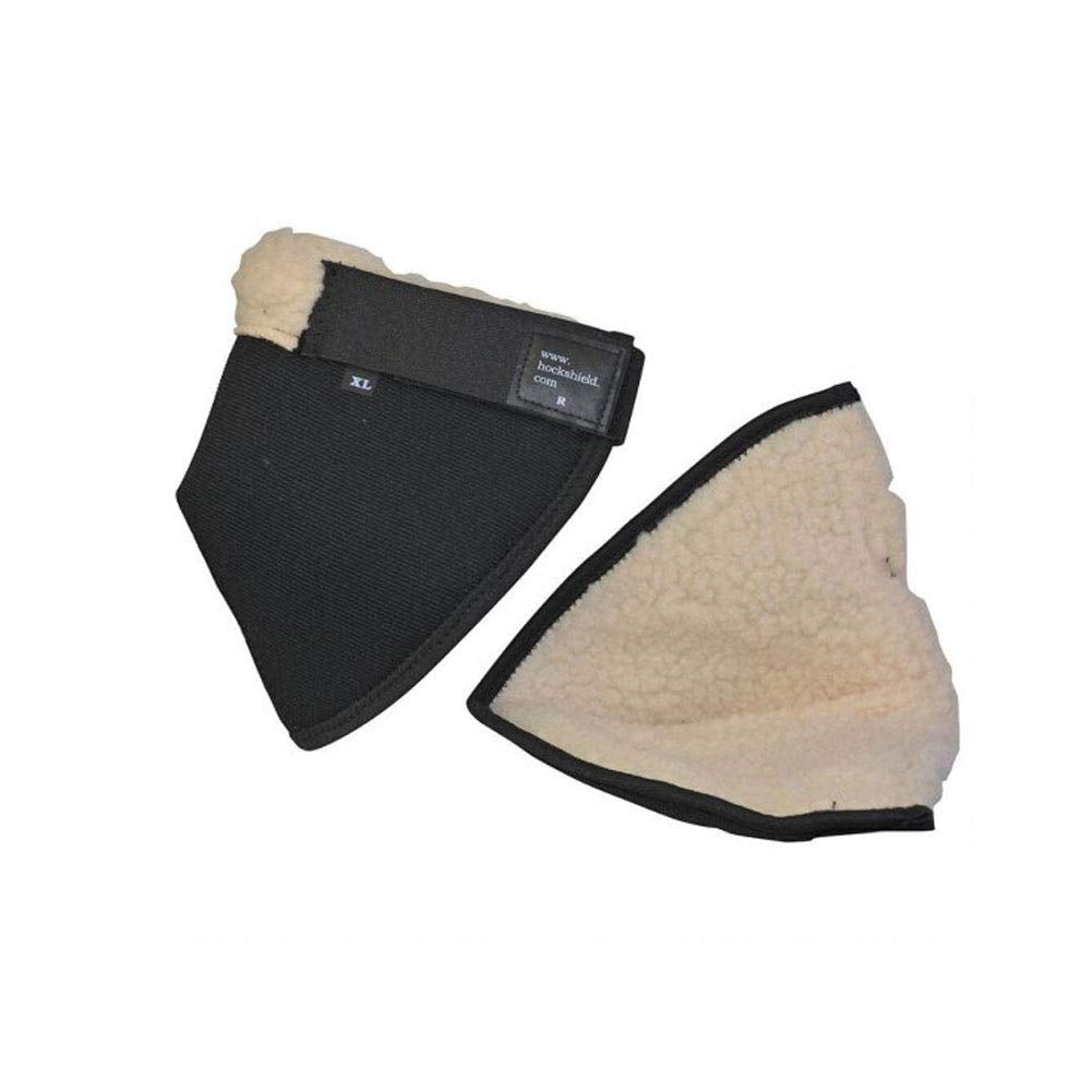 Click Horse Hock Shield, Horse Care Boots, Hock Shield For Horses W/Fleece Lining, Prevents Hock Sores & Bed Sores, Tear Resistant Hock Protectors For Horses, Black W/Green Trim Horse Size 13'-15.9'