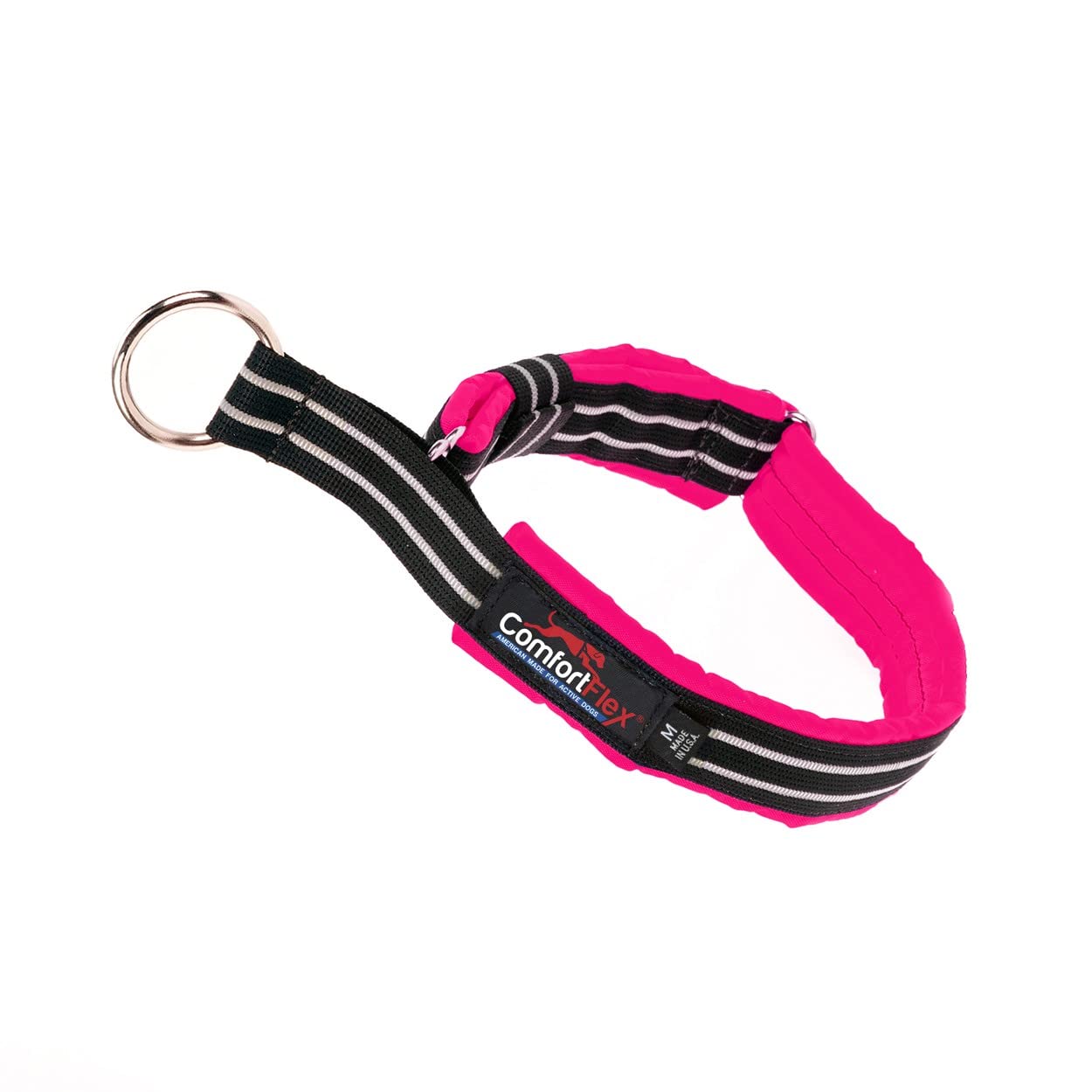 ComfortFlex Martingale Dog Collar - Made in The USA - 1.5 Wide, Reflective, Adjustable, Fully Padded Nylon, Gentle Control, Esca