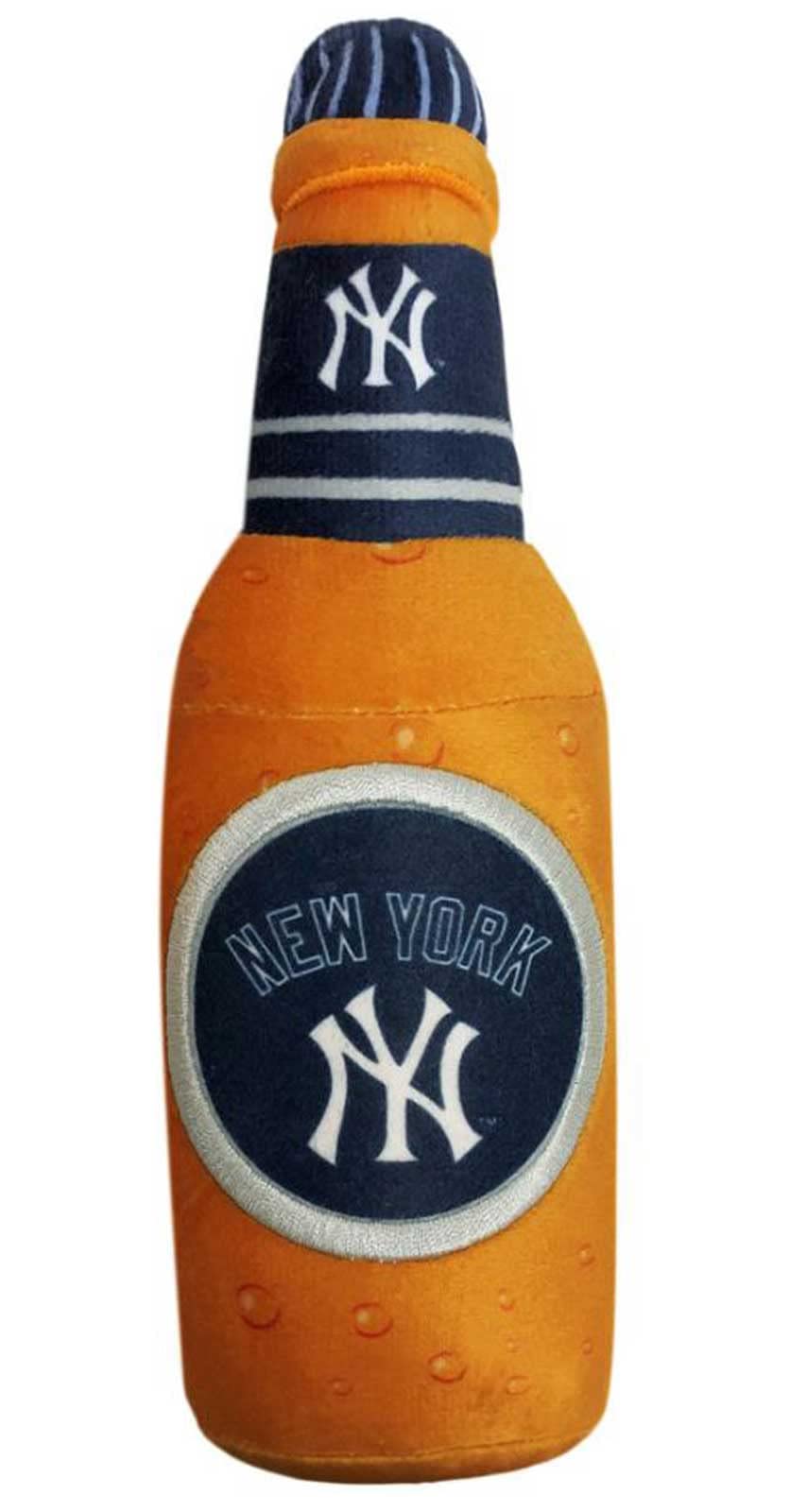 Pets First Mlb New York Yankees Stadium Beer Bottle Plush Dog Toy-Cutest Plush Toy For Dogs & Cats With Inner Squeaker & Premium