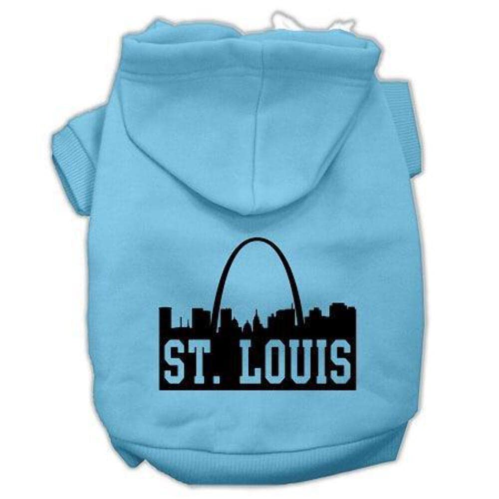 Pet Dog & Cat Hoodie Screen Printed, &quot;St. Louis Skyline&quot; Brown 3XL (25-35 lbs.)