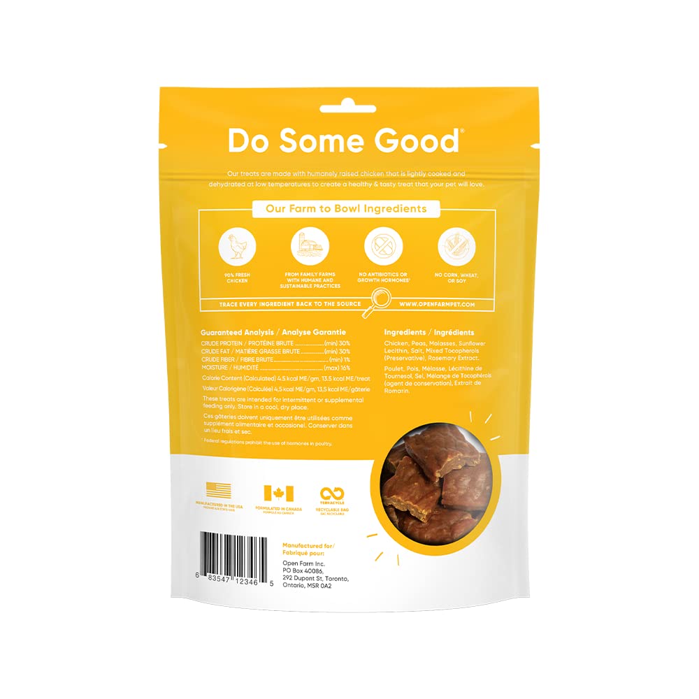 Open Farm Grain-Free Dehydrated Chicken Dog Treats 4.5 Ounces