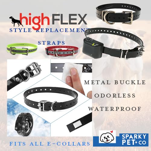Sparky Pet Co High-Flex 3/4 Roller Buckle Replacement Collars (Green)