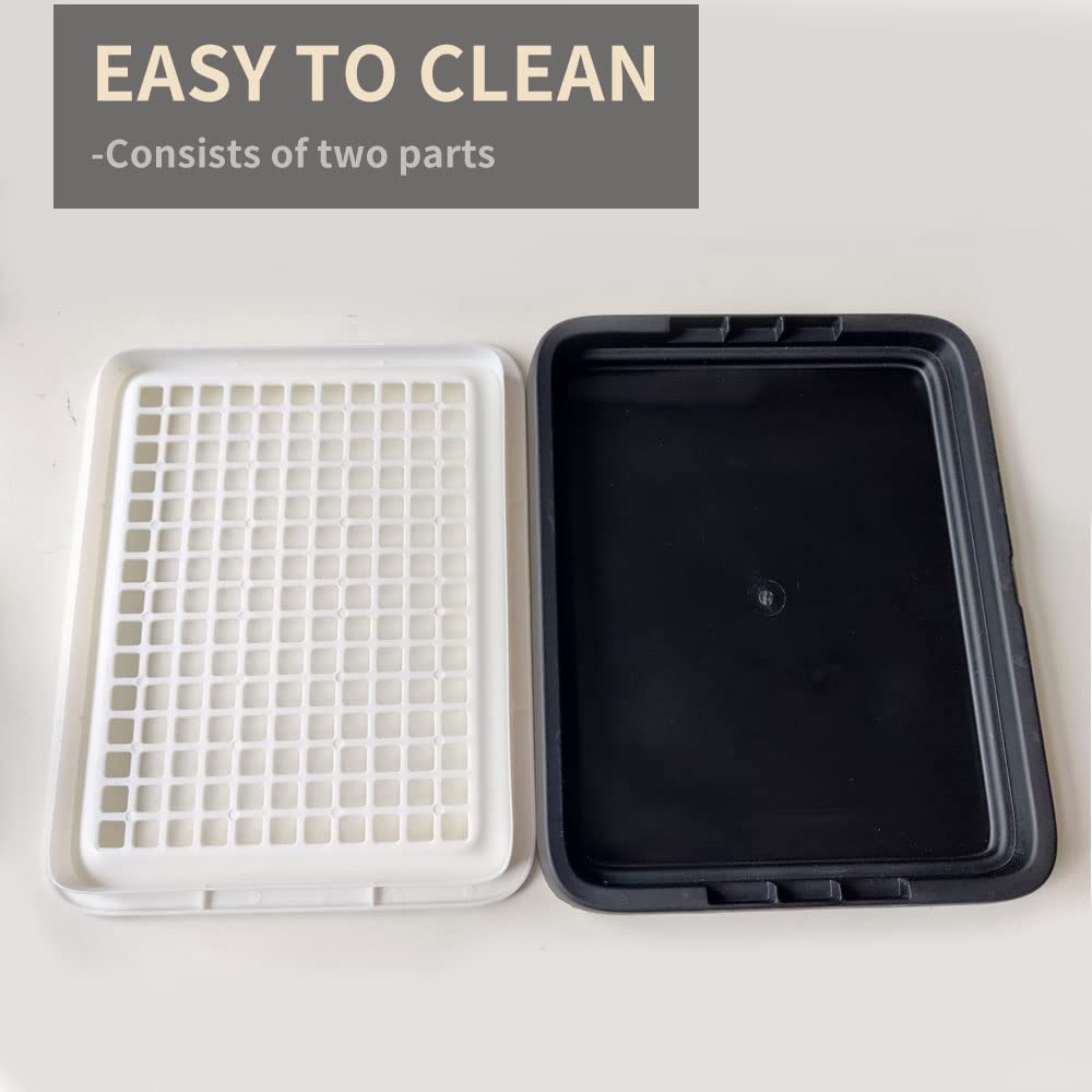 Guinea Pig Litter Tray Pan With Grate, Rat Litter Box For Cage, Restroom Toilet Corner Potty Poop Trainer For Critters, Chinchilla Cage Accessories