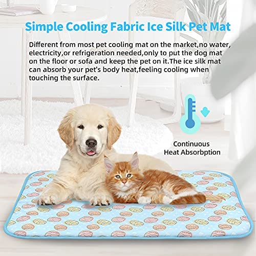 Nwk Pet Cooling Mat -27.5 X 20 Ice Silk Cooling Mat For Dogs & Cats Portable & Washable Pet Cooling Blanket, Car Seats, Beds For