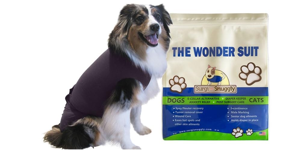 Surgisnuggly Veterinary Invented Dog Surgical Recovery Suit For Female Or Male Dogs,Spay, Neuter Onesie, The Original Surgical R