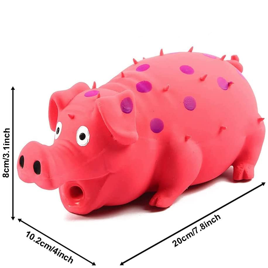 ZHENJIER Squeaky Pig Dog Toys, 2 Pack Grunting Pig Dog Toy That Oinks Grunts for Small Medium Large Dogs, Grunting Pig Sound Pla