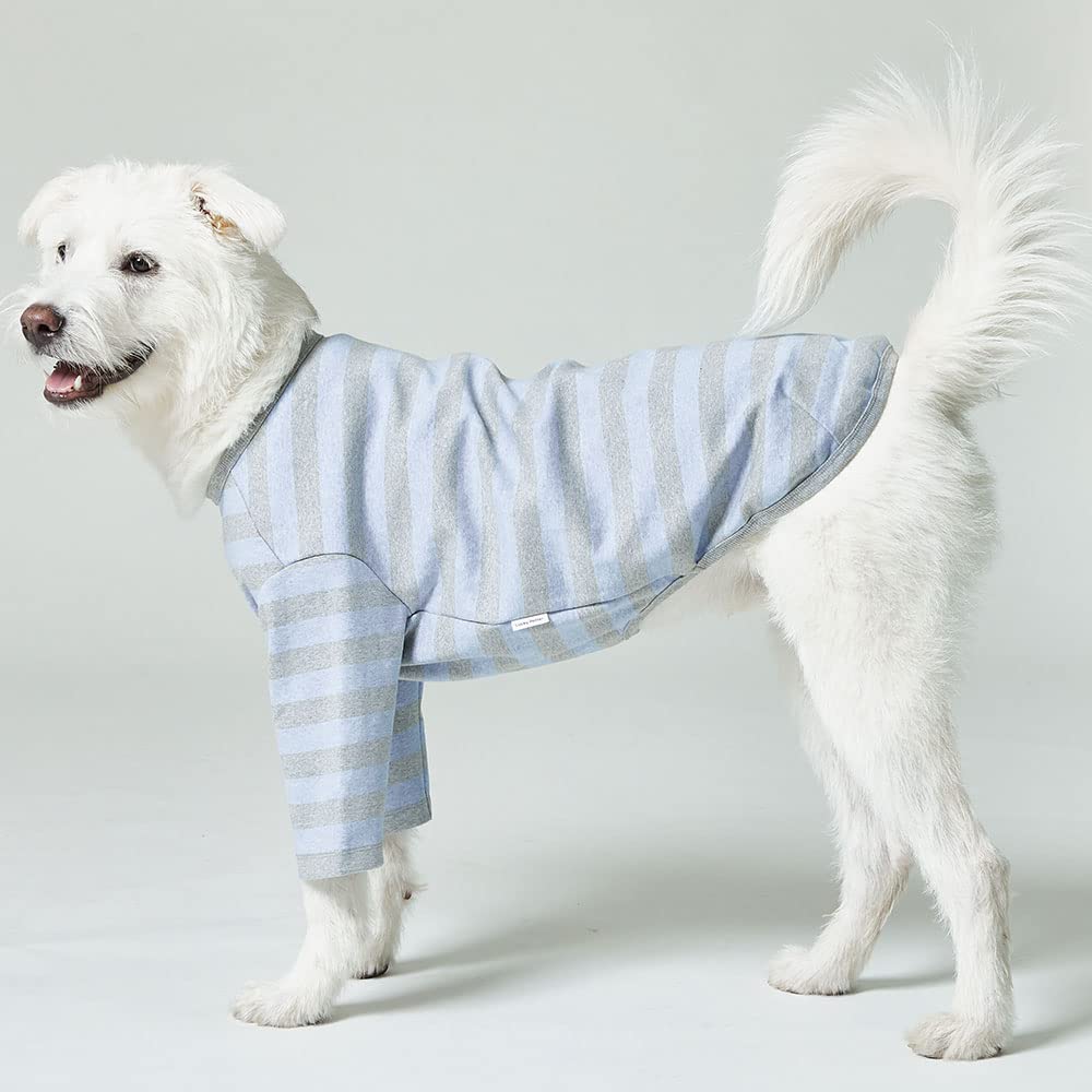 Lucky Petter Dog Cotton Shirts For Small And Large Dogs Rugby Striped T-Shirts Soft Breathable Dog Shirt Pet Clothes (X-Large, B
