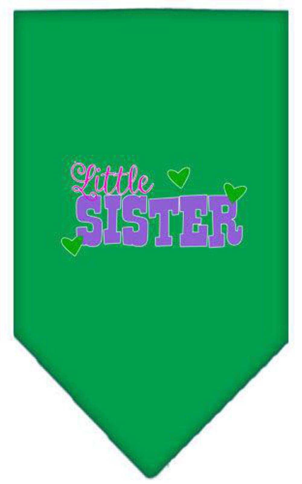 Mirage Pet Products Little Sister Screen Print Bandana Bright Pink Small