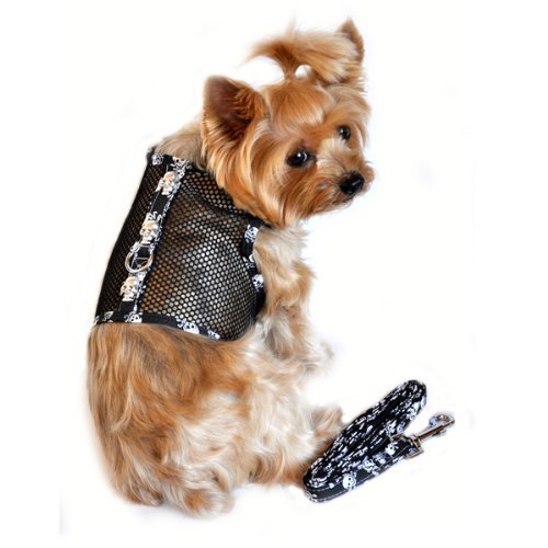 Skull Cool Mesh Dog Harness By Doggie Design