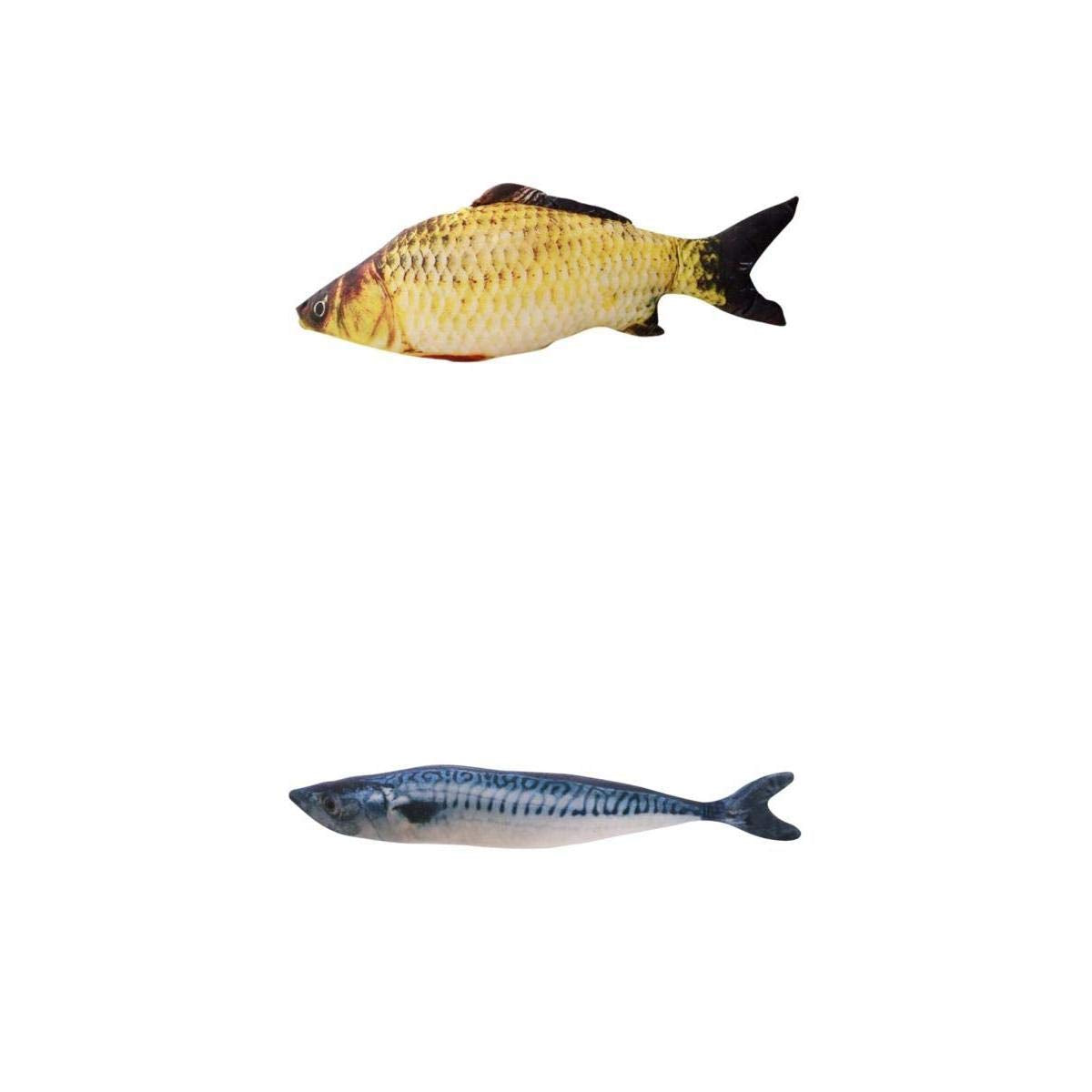 Enakshi Cat Fish Realistic Plush Toy Simulation Catnip Gift 2Piece|Pet Supplies | Cat Supplies | Toys