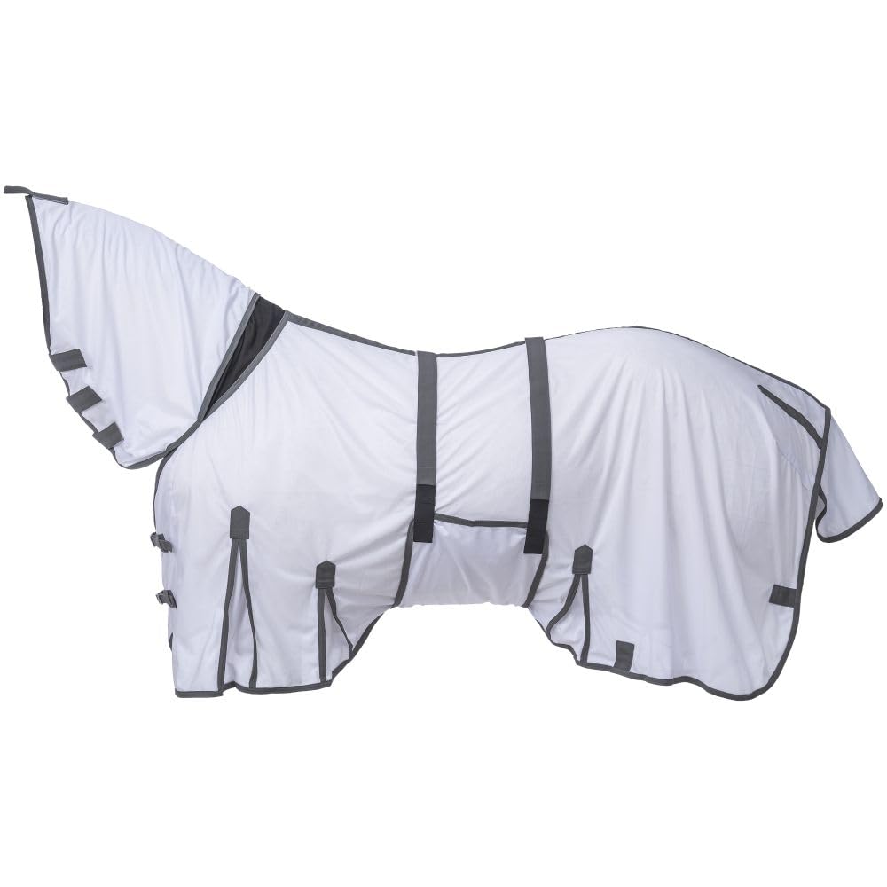 Tough 1 Deluxe Contour Fly Scrim with Neck Cover, 69-Inch,White
