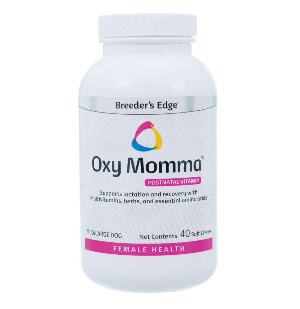 Breeders Edge Oxy Momma- Nursing & Recovery Supplement- for Medium & Large Dogs- 40ct Soft Chews