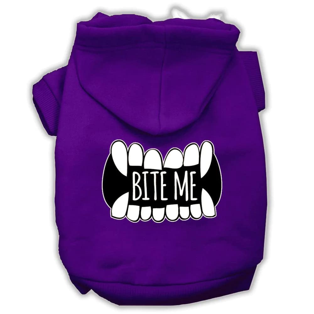 Pet, Dog & Cat Hoodie Screen Printed, 'Bite Me' Light Pink 2Xl (20-25 Lbs.)