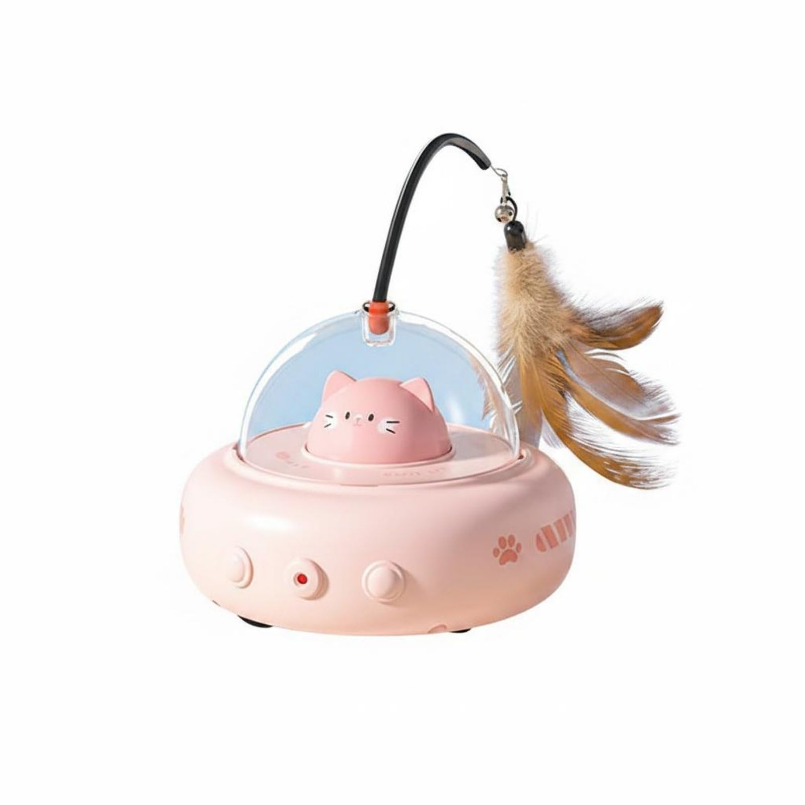 Enakshi Rechargeable Automatic Cat Toy Obstacle Avoidance Electric Feather Cat Teaser Breathing Light Pet Supply For Cats, Kitte