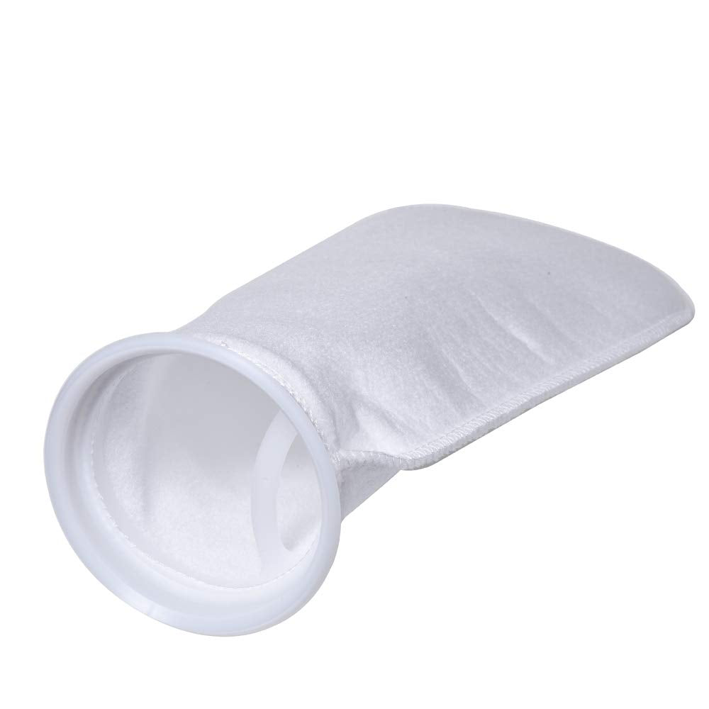 Alegi Aquarium Filter Socks 4 Inch By 14 Inch Long, 200 Micron - 4 Inch Ring Aquarium Felt Filter Bags 6Pack