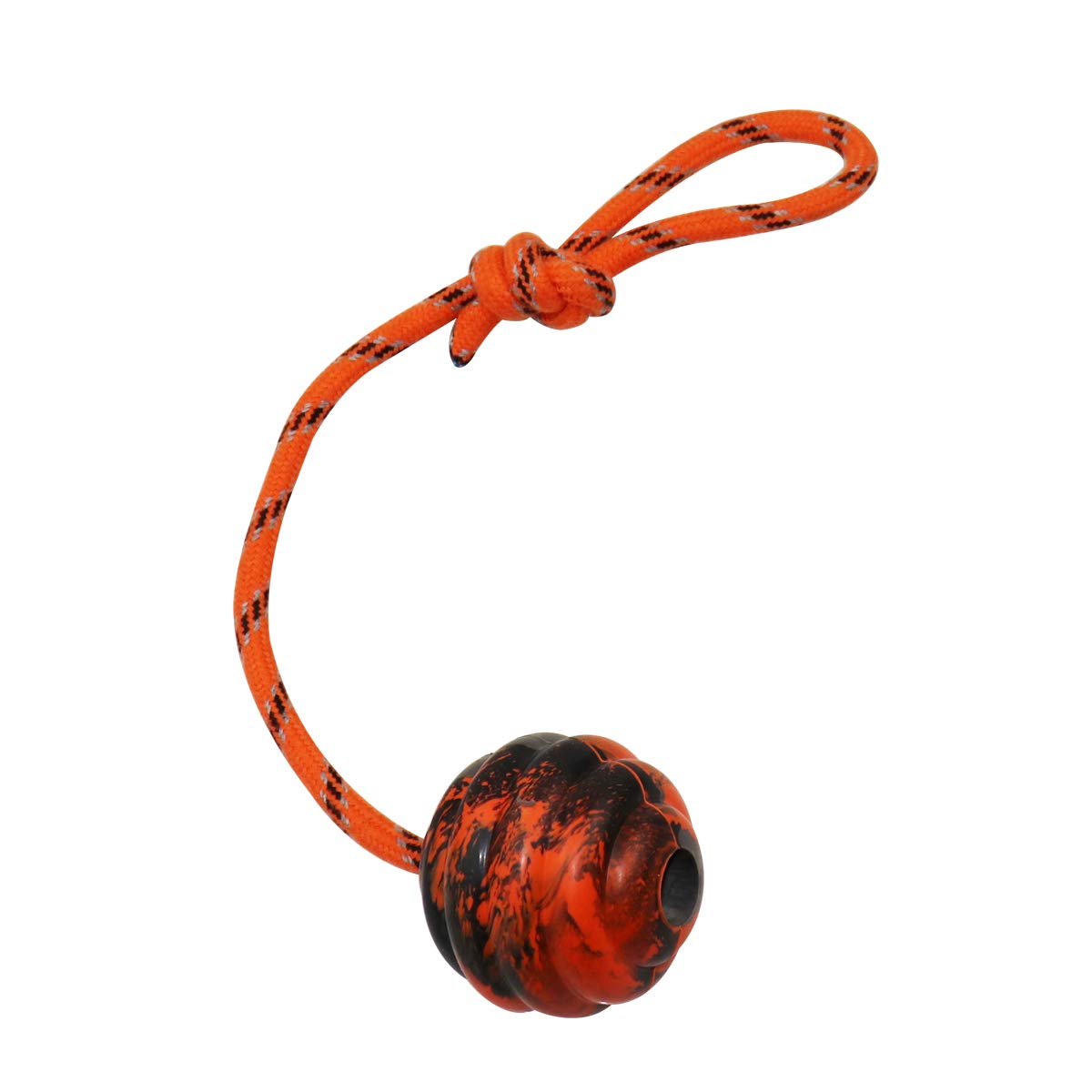 Nevperish K9 Training Ball With Rope Exercise And Reward Toy For Dogs - Indestructible Dog Toy Ball With Handle For Training Pul