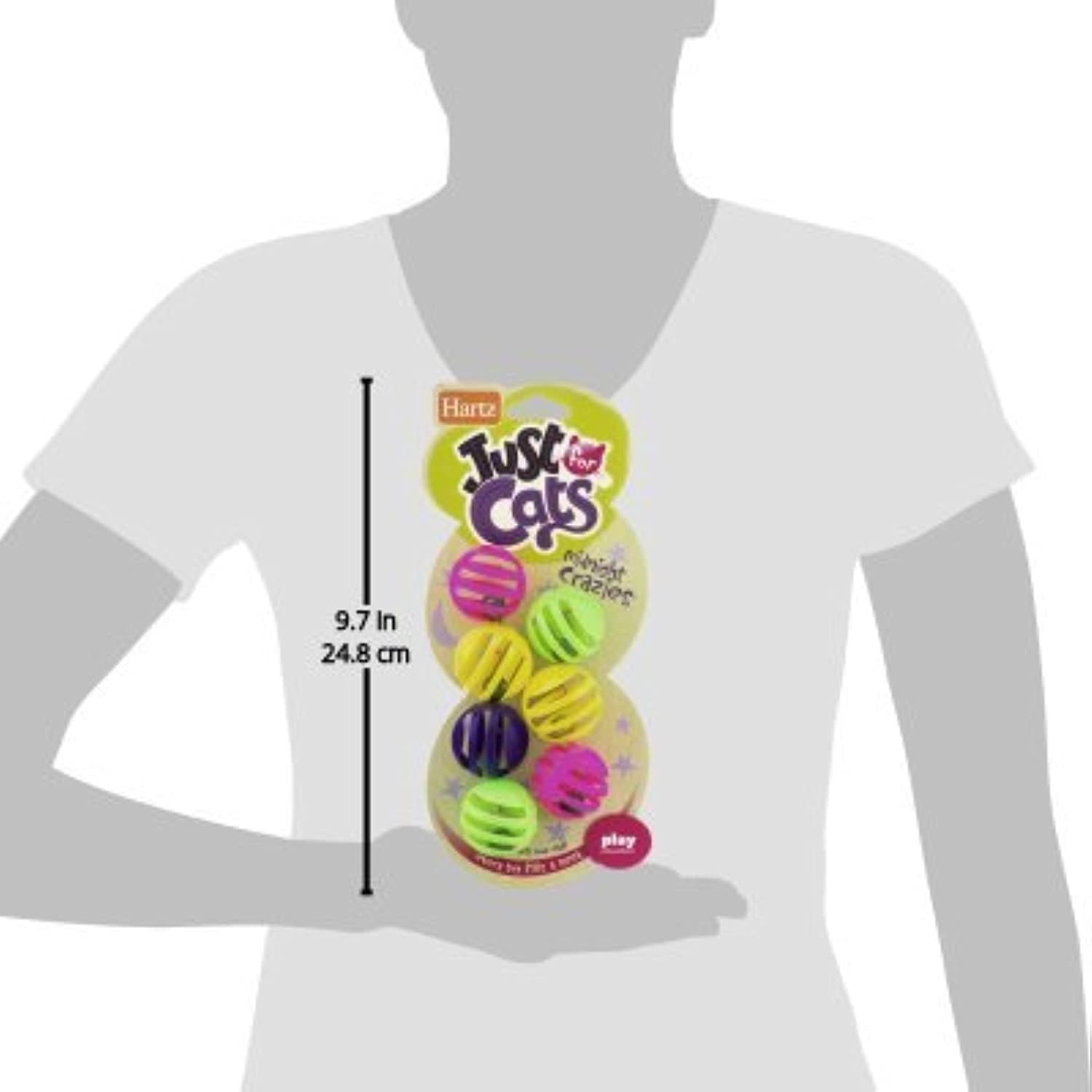 Hartz Just For Cats Midnight Crazies Cat Toy Balls - Assorted, For All Breed Sizes