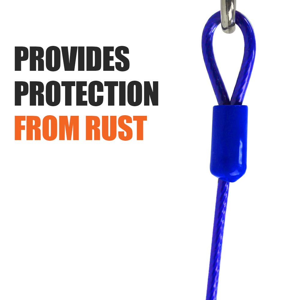Bv Pet Medium Tie Out Cable For Dog Up To 60 Pound, 25-Feet, Blue, Single, Bv-Pe-Tc-25Ft-Blu-Md