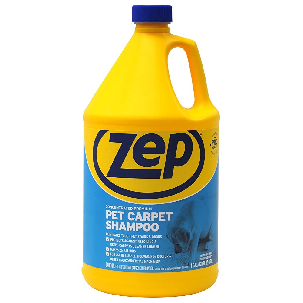 Zep Premium Pet Carpet Shampoo - 1 Gallon (Case Of 2) Zuppc128 - Concentrated Pro Formula Removes Tough Pet Stains And Odors