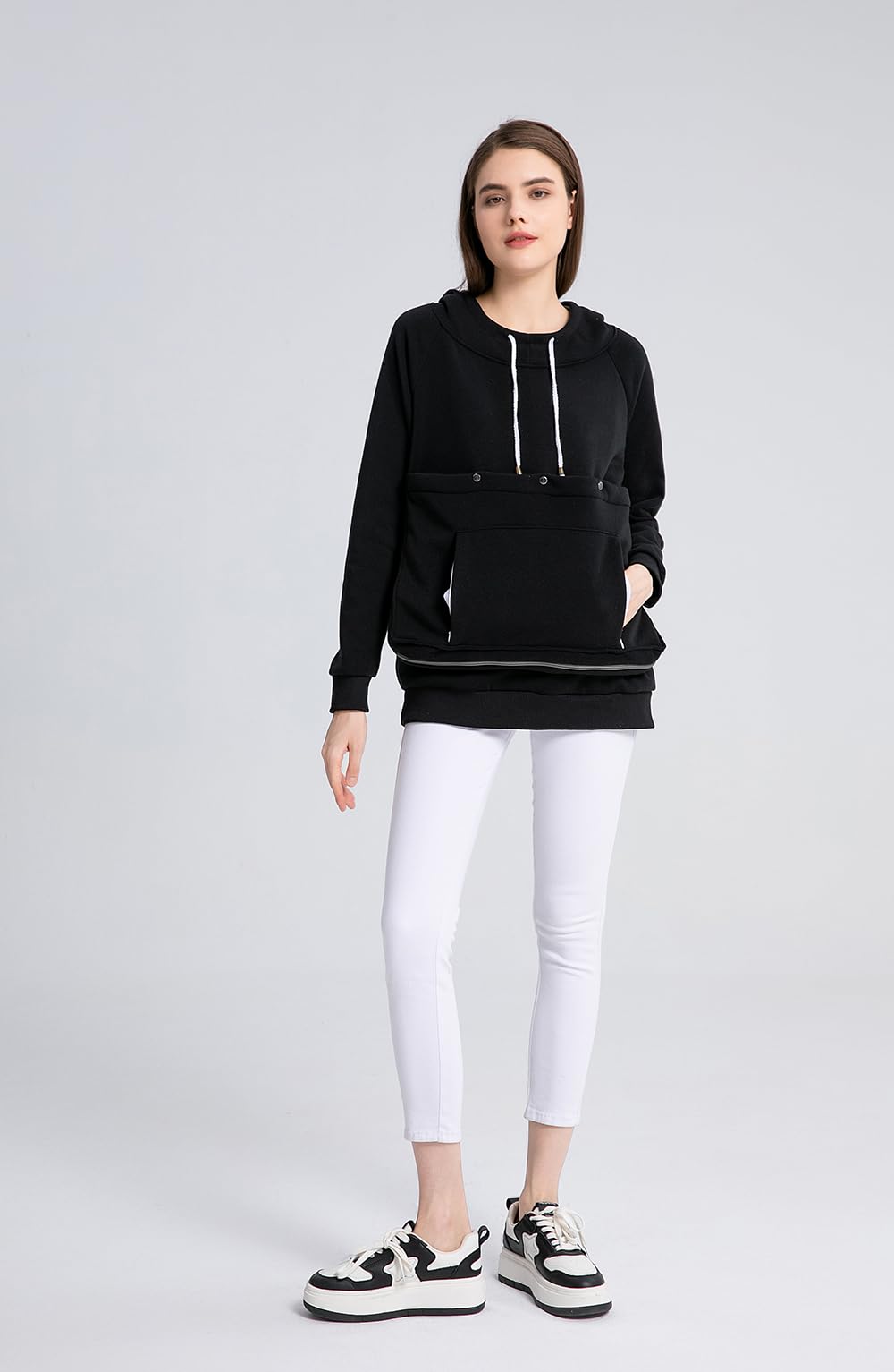 Kei Tomlison Pet Cat Dog Pouch Hoodie Small Animal Carrier - Kitten Puppy Pouch Sweatshirt Holder Fleece Unisex Hoodies Black