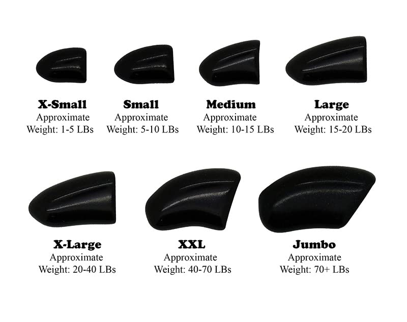 Purrdy Paws 100 Pack Soft Nail Caps For Dog Claws Black Jumbo