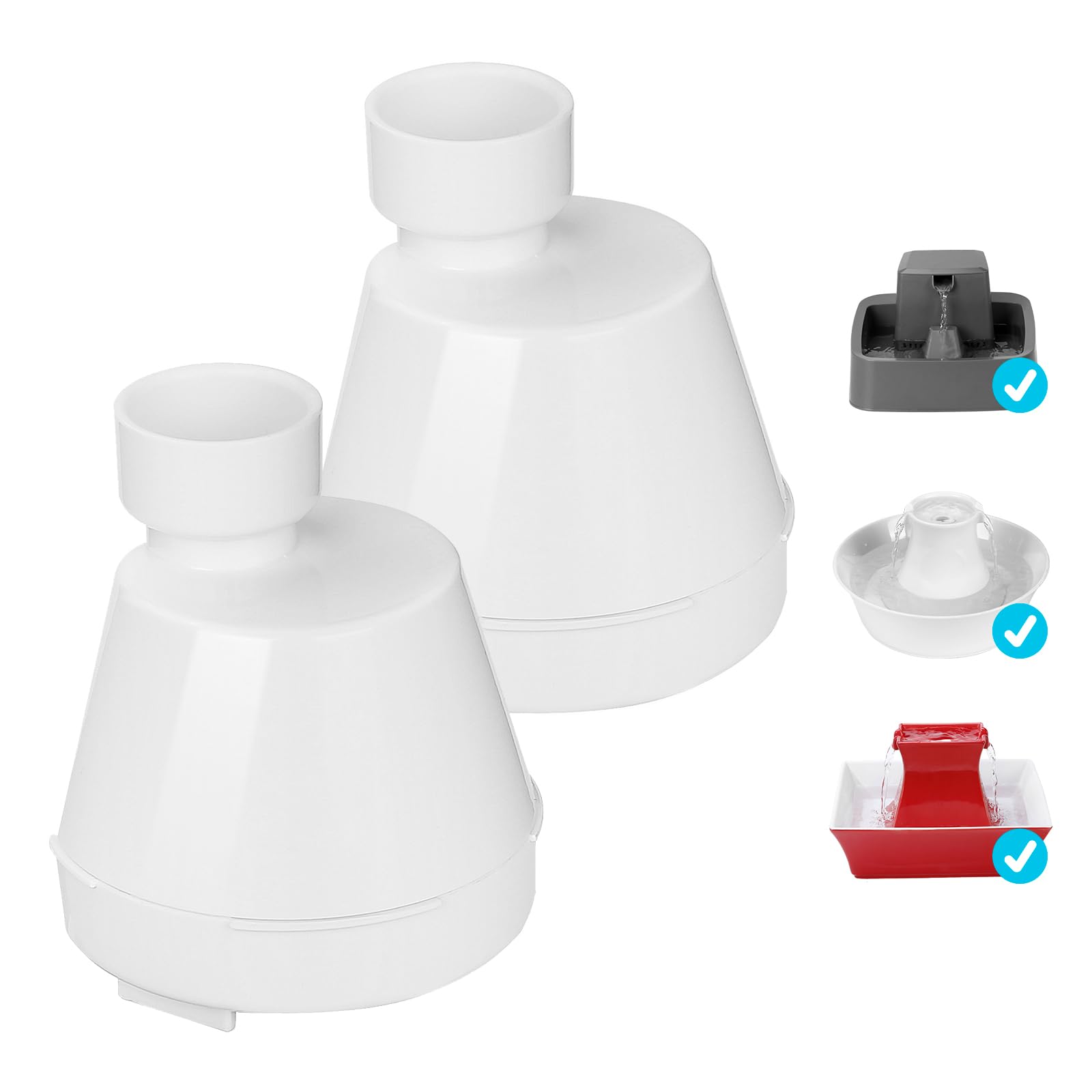 Sanklev 2 Pack Filter Housing Replacement For Ceramic Pagoda, 1/2 Gallon, 1 Gallon, 2 Gallon, Butterfly, Avalon, Seascape, Sedona, Seaside And Creekside Pet Fountains