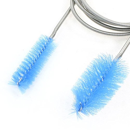 Yueton Aquarium Water Filter Pipe Air Tube Hose Stainless Steel Cleaning Brush Flexible Double Ended Hose Brush(61Inch)