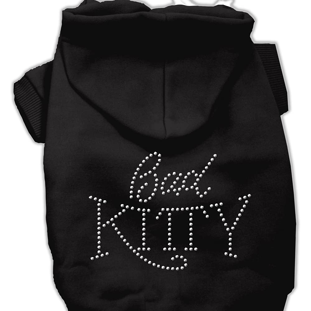 Mirage Pet Products 20-Inch Bad Kitty Rhinestud Hoodie, 3X-Large, Black