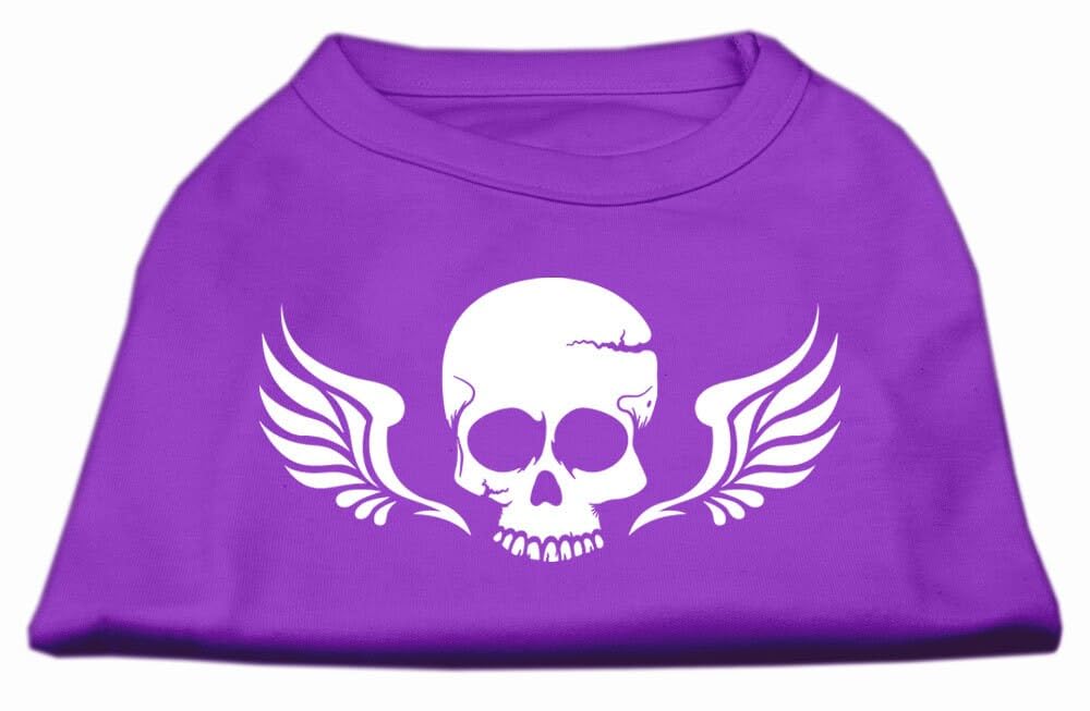 Mirage Pet Products Skull Wings Screen Print Shirt, 3X-Large, Purple