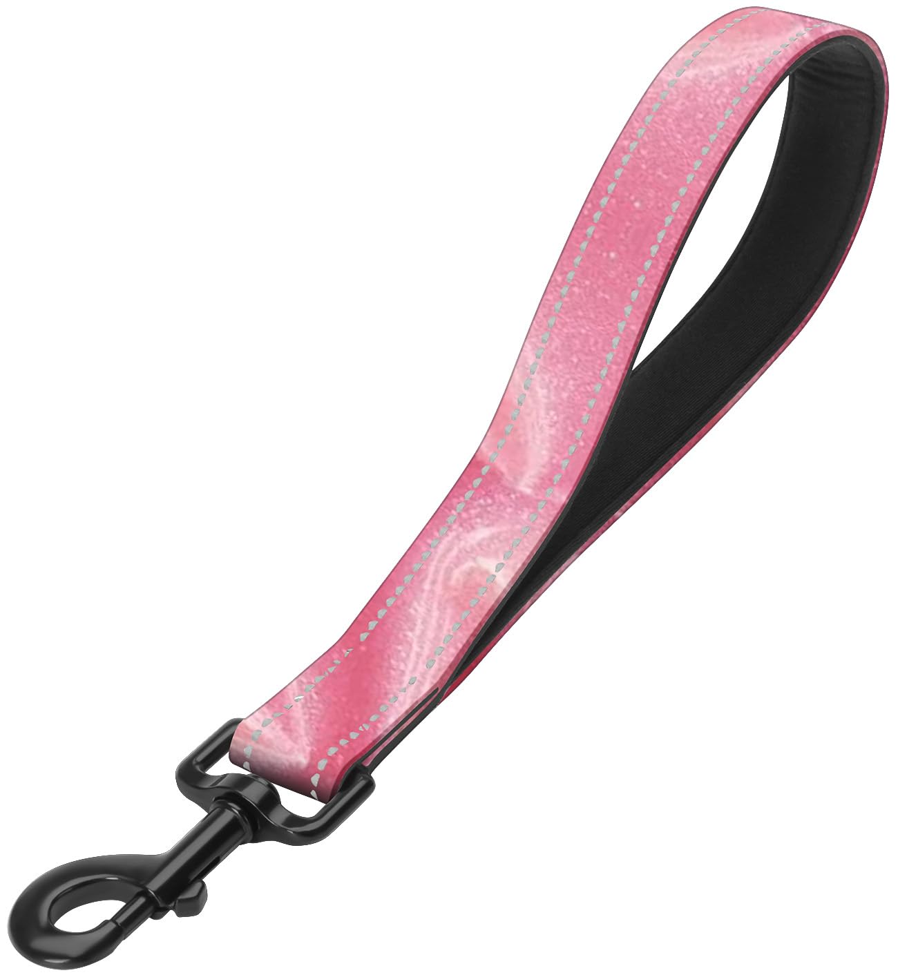 Short Dog Leash With Reflective Nylon Padded Handle - Perfect For Training And Control Of Large And Medium Sized Dogs. (Cool Pin