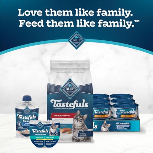 Blue Buffalo Tastefuls Natural Dry Food for Adult Indoor Cats, Salmon & Brown Rice Recipe, 15-lb. Bag