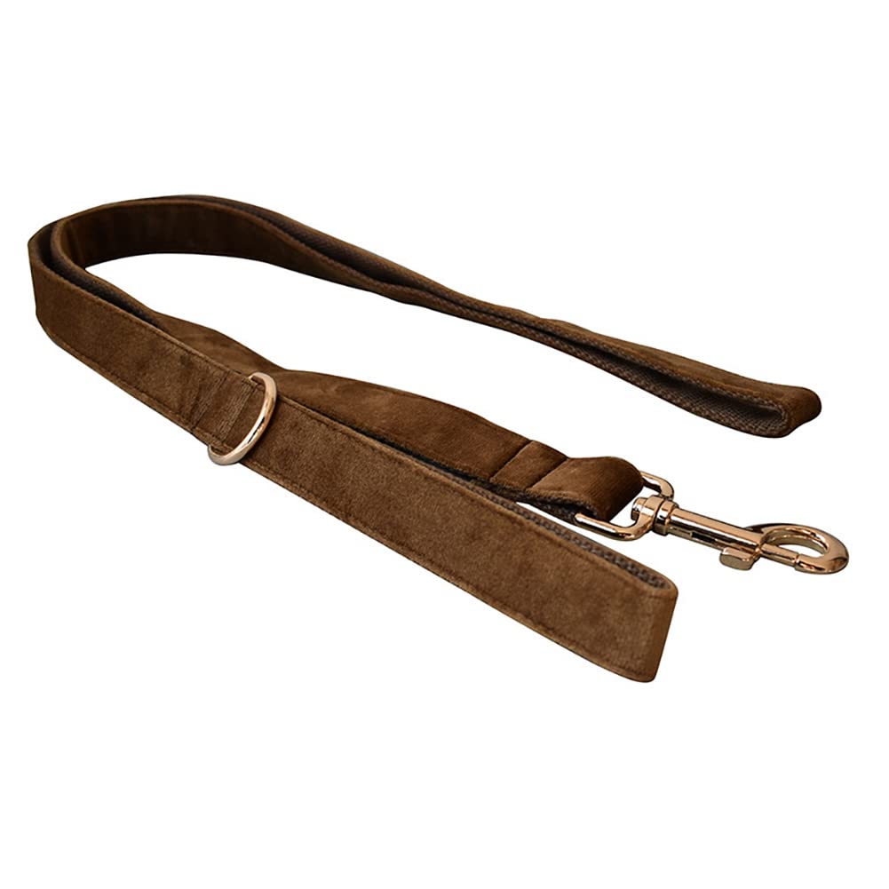 Jiangyanus Dog Collar And Leash Set, Velvet Dog Collar And Leash With Metal Quick Release Buckle Adjustable For Small Medium Lar