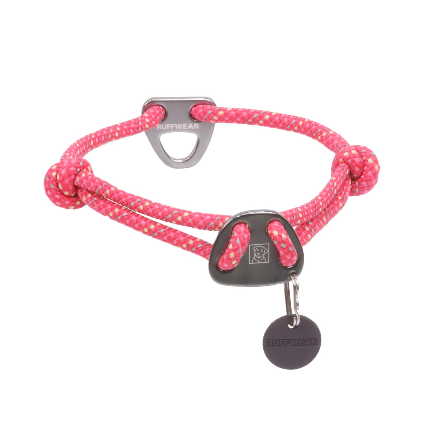 Ruffwear, Knot-A-Collar, Climbing Rope Dog Collar For Everyday Use, Pink, 14''-20''