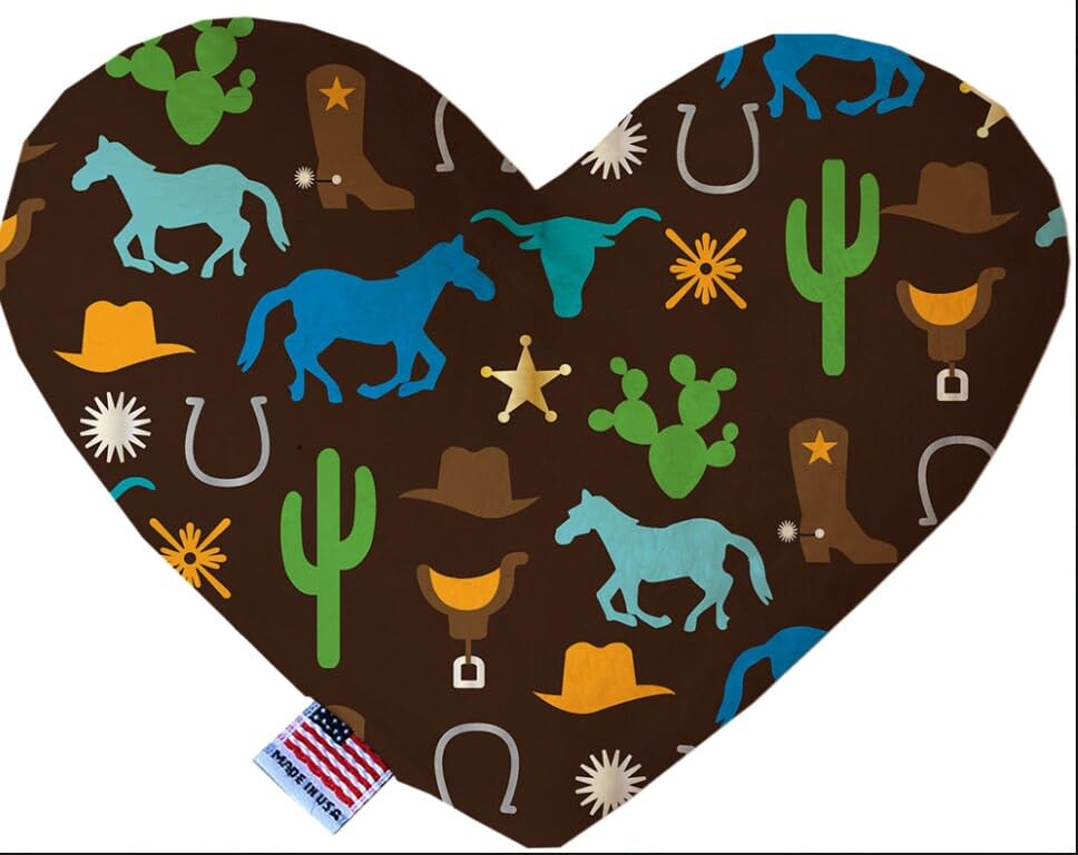 Pet and Dog Plush Heart or Bone Toy, &quot;Southwestern Group&quot; (Available in different sizes, and 12 different pattern options!) Tan Southwest 8&quot; Plush Heart