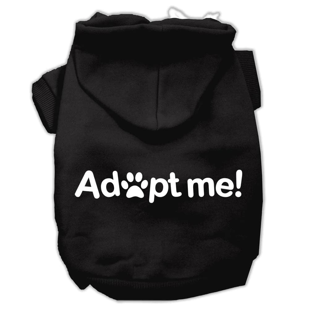 Pet, Dog & Cat Hoodie Screen Printed, 'Adopt Me' Baby Blue Lg (10-14 Lbs.)