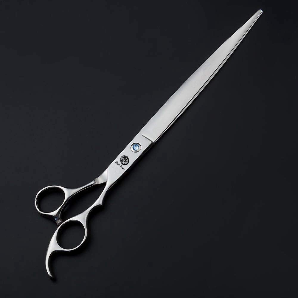 Purple Dragon 10 Inch Purple Salon Hair Cutting Shears - Professional Pet Grooming Scissors with Bag for Dogs and Barbers