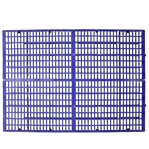 SSM PET MART Pet Plastic 36x12 Inch Dog Flooring Mat | Multipurpose Floor Mat for Dog, Cat, Rabbit, Goat (Blue, Set of 8)