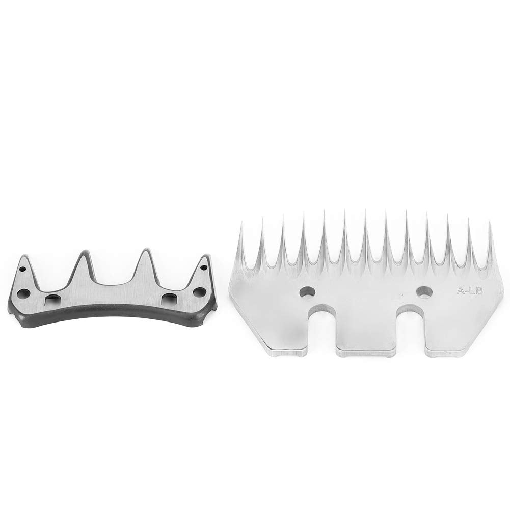 Walfront Stainless Steel Sheep Clippers Shearing Blade Replacement High Hardness Cutting Shearing Cutter(13 Tooth Straight Blade