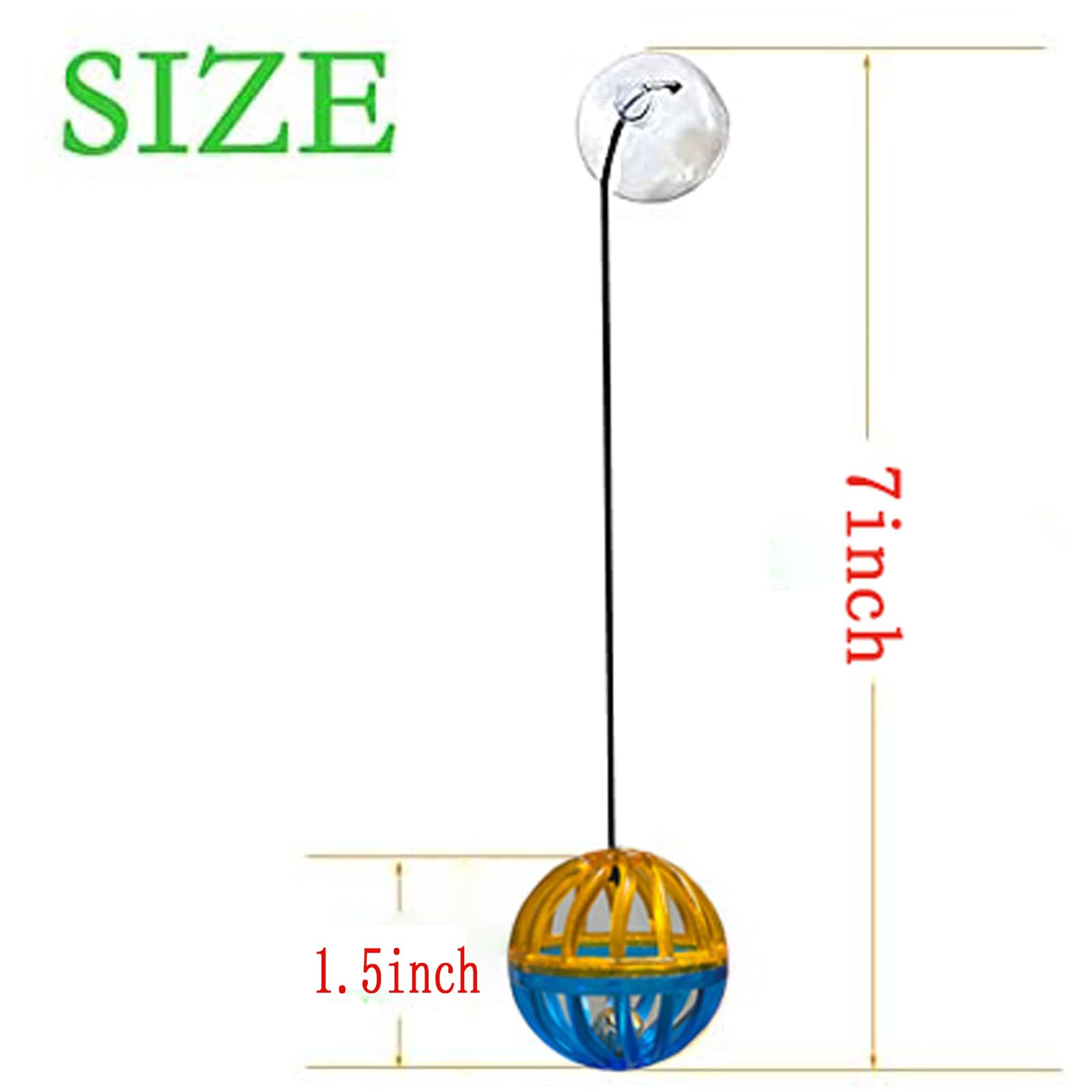 Koomduk 6 Pack Bearded Dragon Toys, Accessories, Balls Bell,Fit for Lizard Small Reptile Habitat Terrarium Tank