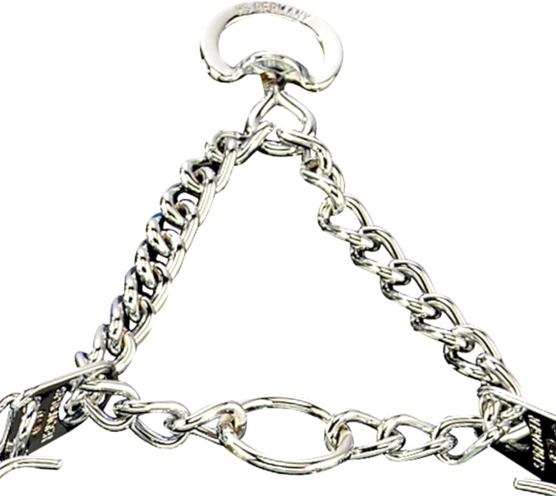 Herm Sprenger Heavyweight Prong Collar 25' Long For Necks Of Up To 22', Chrome Plated Steel