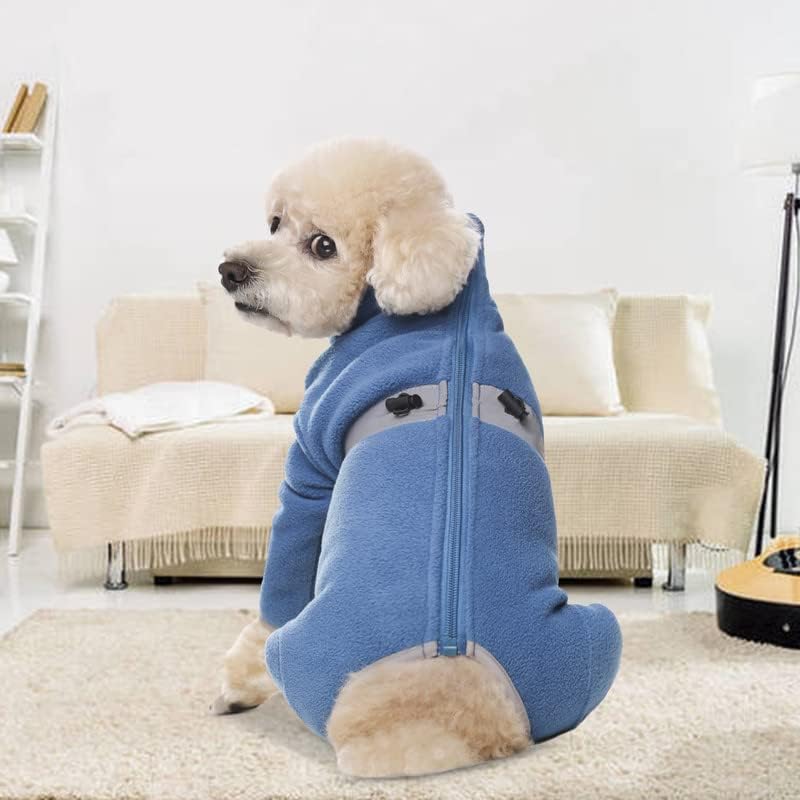 Dog Coats For Small Dogs, Polar Fleece Dog Pajamas Bodysuit For Small Medium Dogs, Dog Winter Jacket, Puppy Onesies Tie Dye Jumpsuits, Dog Full Body Vest, Dog Four-Legged Warm Clothes