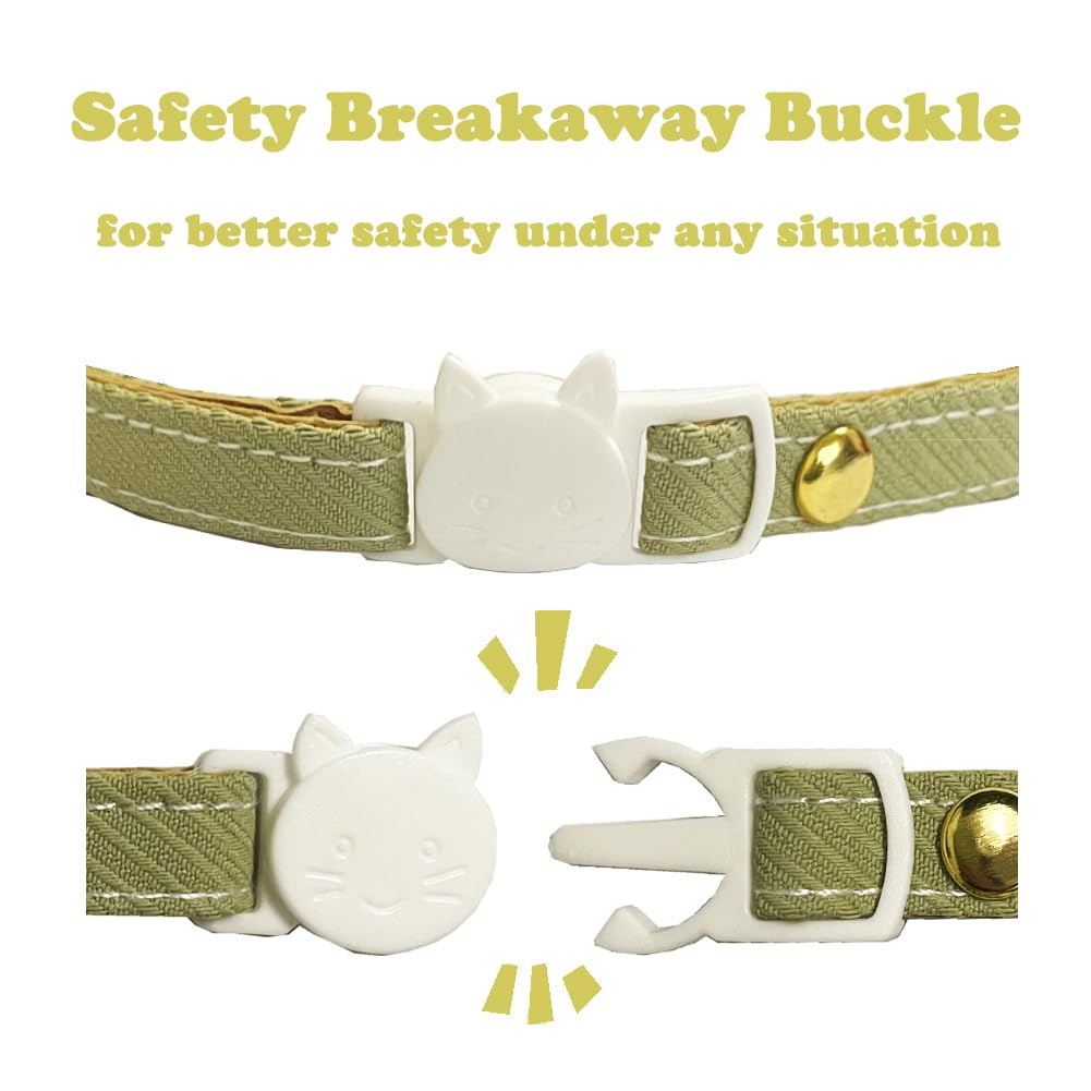 Icicecream Safety Breakaway Cat Collar With Adjustable Violet Flower, 1 Pack For Female, Male, Cat, Kitten, Small Dog