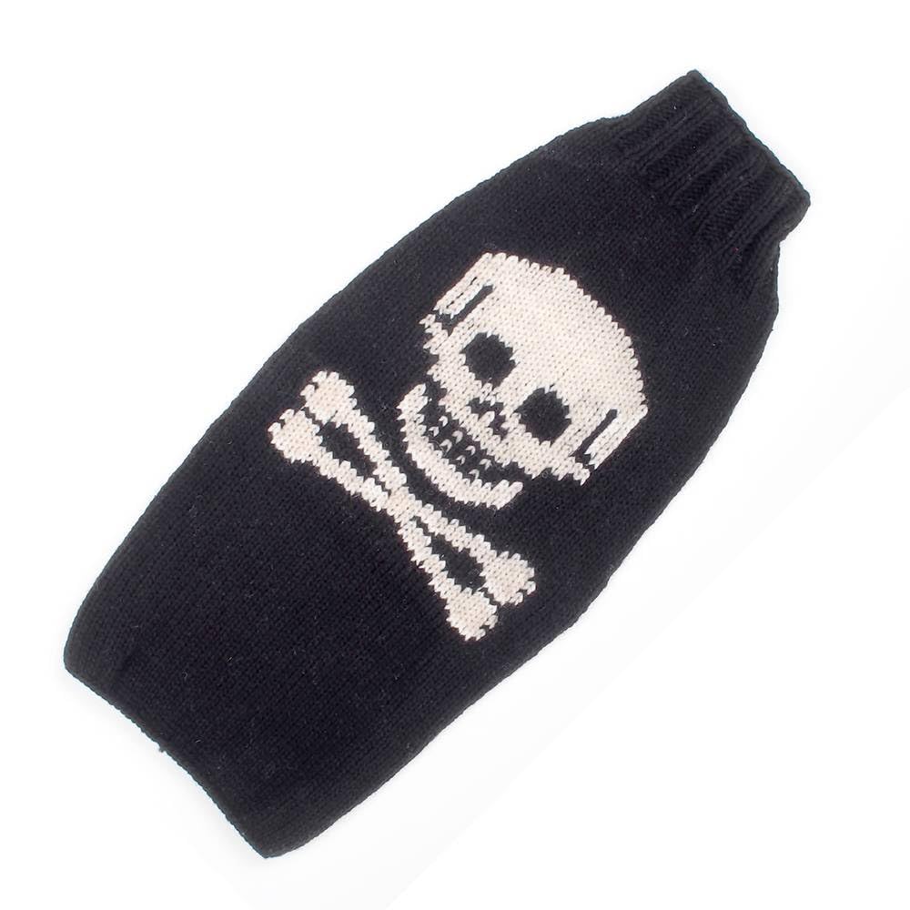 Chilly Dog Black Skull Sweater (X-Large)