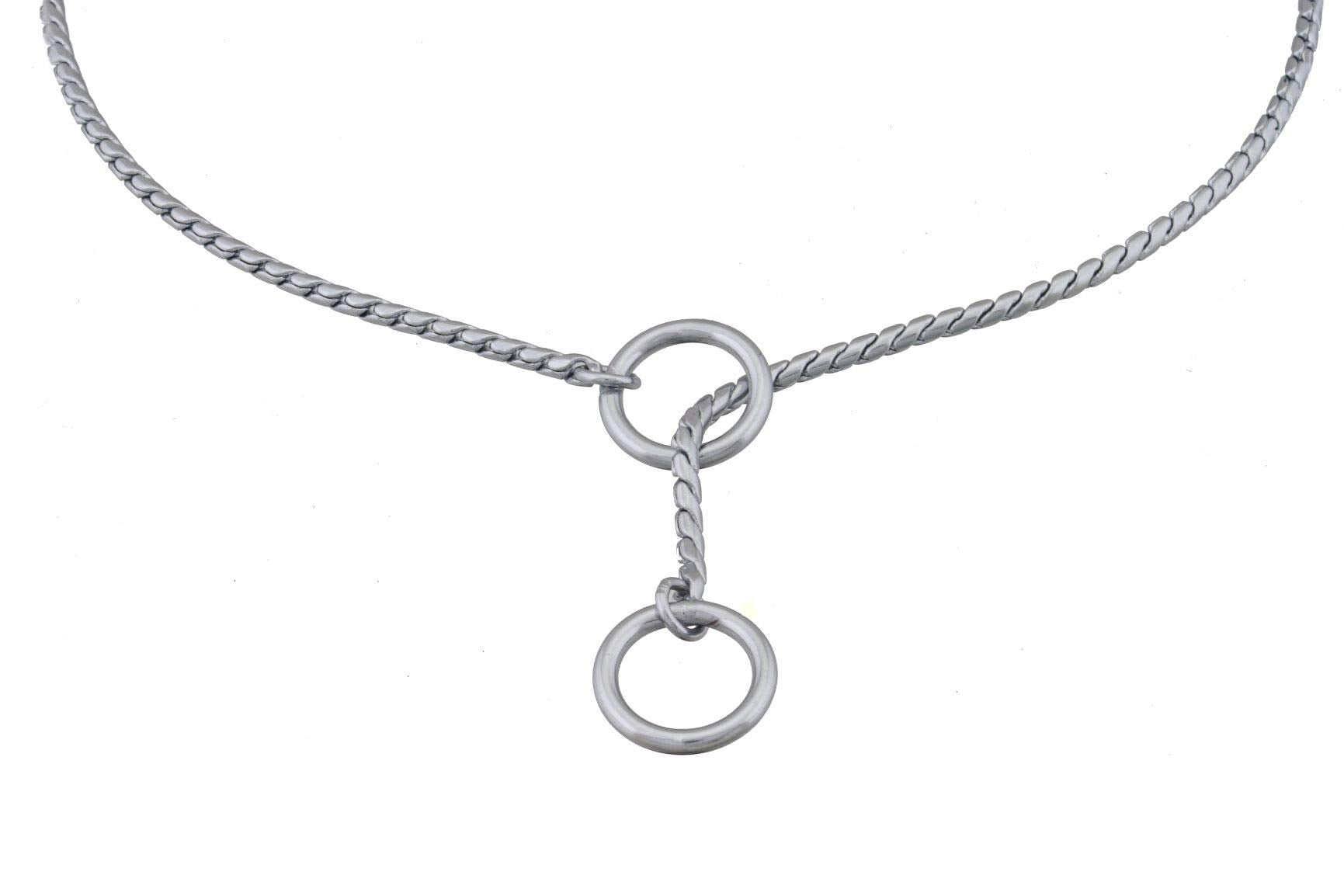 Alvalley Metal Chain Dog Show Collar - Pet Slip Collar For Shows - Fine Brass Snake Chain Collar - Adjustable For Toy, Small, Me