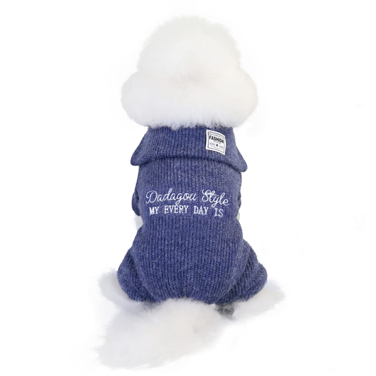 Blue Fleece Dog Clothes Warm Sweater Shirt Xl Cat