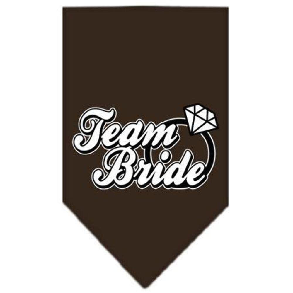 Mirage Pet Products Team Bride Screen Print Bandana, Large, Cocoa