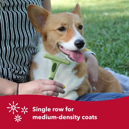 Coastal Pet Safari Double Row Undercoat Rake - Gentle Dematting And Deshedding Grooming Comb For Dogs