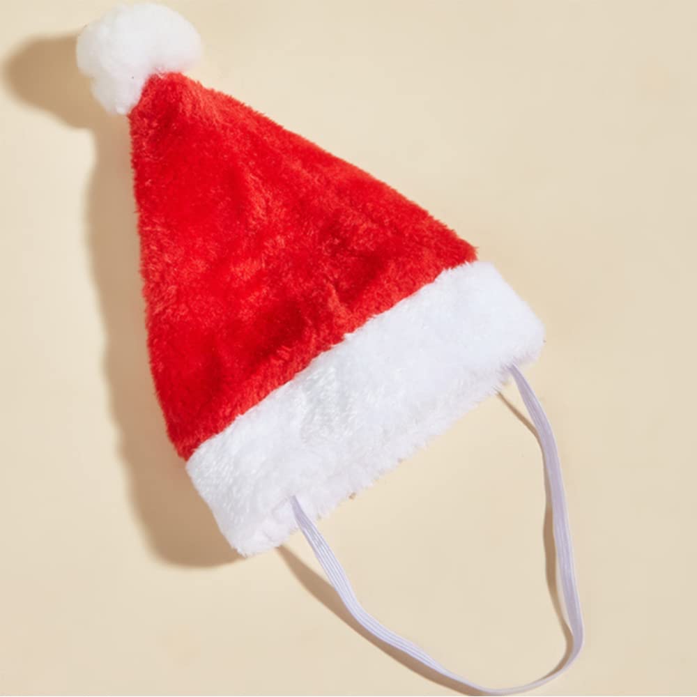 Yahpetes Dog Cat Pet Santa Hat Christmas Santa Claus 4 Pcs Pet Christmas Hat 5.5'X7.8' Dog Costume For Puppy Kitten Small Cats Dogs Pets